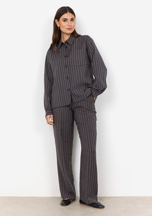 Soyaconcept Olivine Pinstripe Shirt, Grey