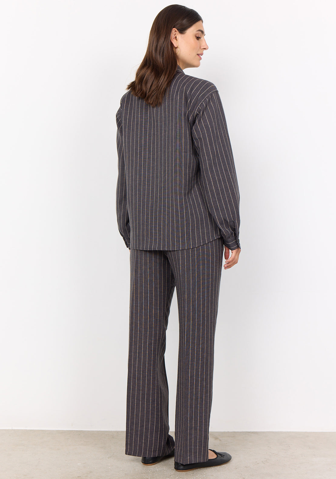 Soyaconcept Olivine Pinstripe Shirt, Grey