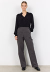 Soyaconcept Olivine Pinstripe Tapered Trousers, Grey