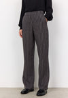 Soyaconcept Olivine Pinstripe Tapered Trousers, Grey