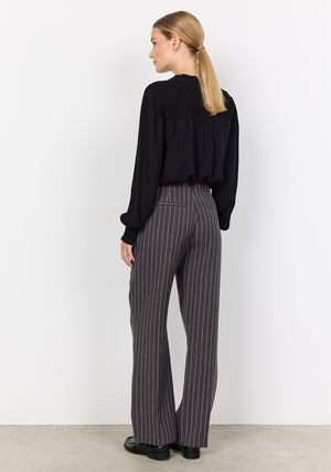 Soyaconcept Olivine Pinstripe Tapered Trousers, Grey