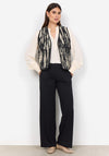 Soyaconcept Oline Patterned Padded Gilet, Black and Cream