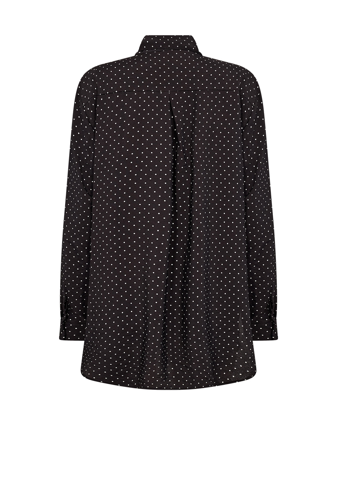 Soyaconcept Orit Polka Dot Tie Neck Blouse, Black