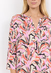 Soyaconcept Marica Split Neck Print Blouse, Pink