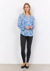 Soyaconcept Doha Floral Button Down Top, Blue