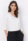 Soyaconcept Pylle Basic Scoop Neck Top, White