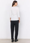 Soyaconcept Pylle Basic Scoop Neck Top, White