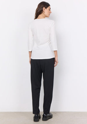 Soyaconcept Pylle Basic Scoop Neck Top, White