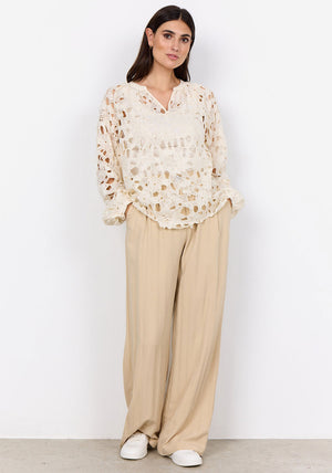 Soyaconcept Paja Lace Blouse, Cream