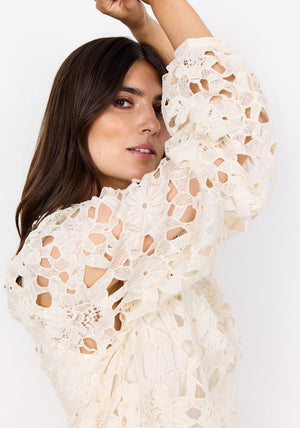Soyaconcept Paja Lace Blouse, Cream