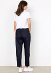 Soyaconcept Akila Tapered Leg Cotton Trousers, Navy