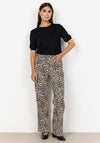 Soyaconcept Owena Leopard Print Jeans, Beige
