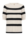 Soyaconcept Kanita Striped Jumper, Beige and Black