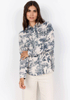 Soyaconcept Carli Floral Print Shirt, Cream and Navy