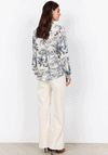 Soyaconcept Carli Floral Print Shirt, Cream and Navy