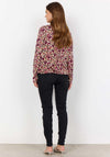 Soyaconcept Felicity Abstract Print V Cut Top, Pink Multi