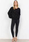 Soyaconcept Nadia Embroidered Long Sleeve Top, Black