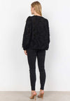 Soyaconcept Nadia Embroidered Long Sleeve Top, Black