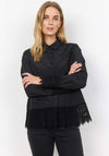 Soyaconcept Netti Lace Trim Shirt, Black