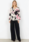 Soyaconcept Bene Floral Print Blouse, Cream & Pink