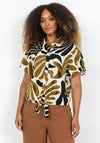 Soyaconcept Botanical Print Relaxed Shirt, Beige Multi