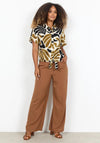 Soyaconcept Botanical Print Relaxed Shirt, Beige Multi
