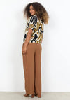 Soyaconcept Botanical Print Relaxed Shirt, Beige Multi
