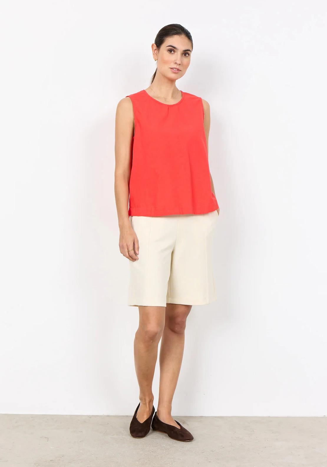 Soyaconcept Sleeveless Racerback Top, Red