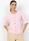Soyaconcept Orlean Short Sleeve Cardigan, Pink