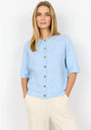 Soyaconcept Orlean Short Sleeve Cardigan, Blue