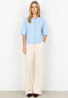 Soyaconcept Orlean Short Sleeve Cardigan, Blue
