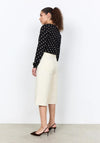 Soyaconcept Knitted Polka Dot Cardigan, Black and Beige