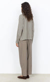 Soyaconcept Checked with Tie Detail Blouse, Beige Multi