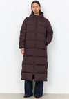 Soyaconcept Sorine Long Puffer Coat, Wine