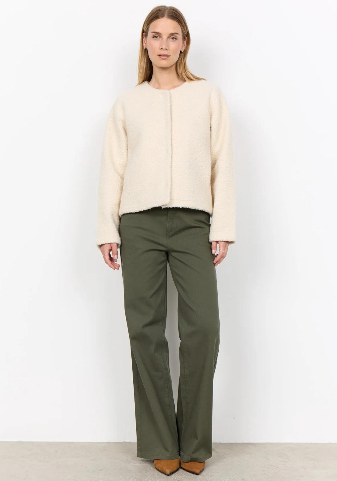 Soyaconcept Shaima Textured Jacket, Cream