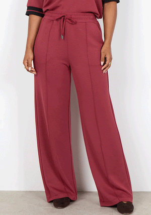 Soyaconcept Banu Wide Leg Joggers, Red