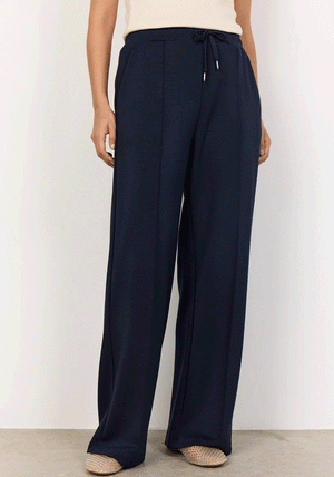 Soyaconcept Banu Wide Leg Joggers, Navy