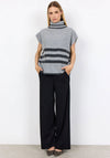 Soyaconcept Vif Roll Neck Sleeveless Jumper, Grey