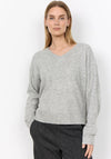 Soyaconcept Orlean V Neck Knit Jumper, Grey