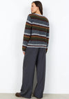 Soyaconcept Hadil Striped Round Neck Jumper, Grey Multi