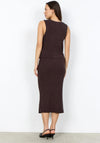 Soyaconcept Kanita Ribbed Waistcoat, Brown