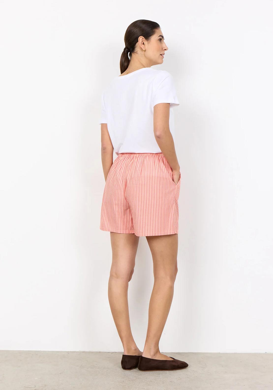 Soyaconcept Felice Striped Shorts, Pink