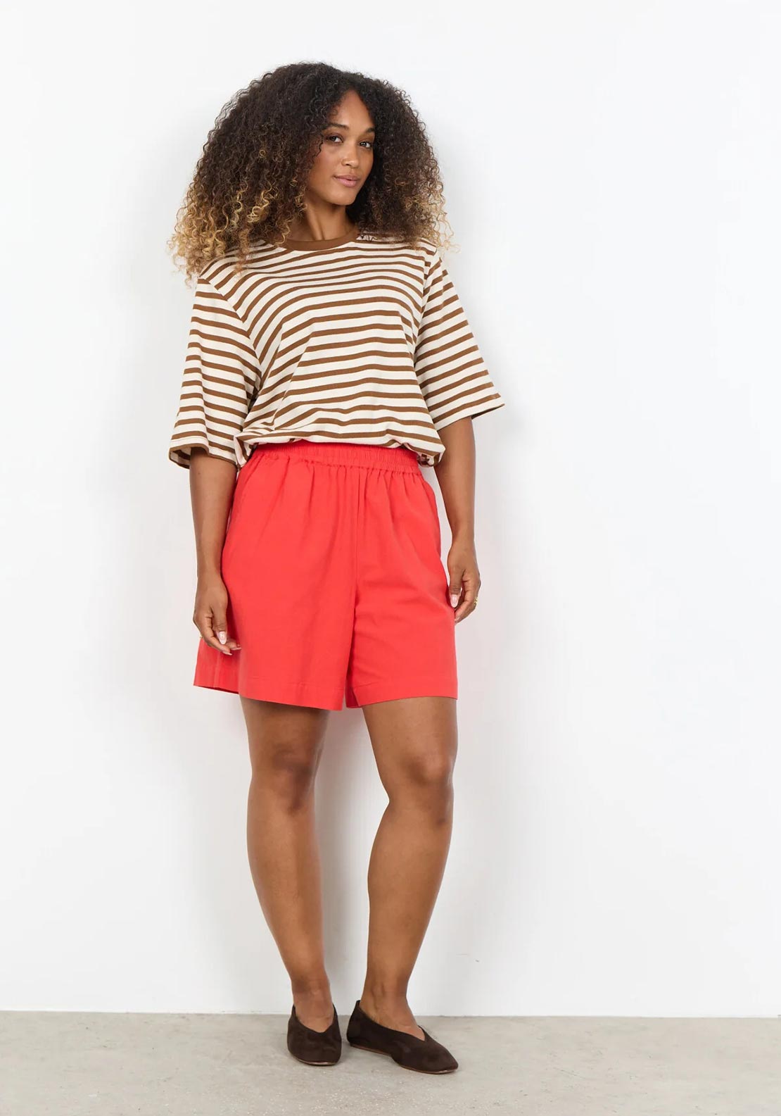 Soyaconcept Cissie Elasticated Shorts, Red