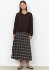 Soyaconcept Orlean V Neck Knit Jumper, Brown