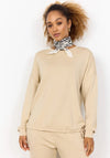 Soyaconcept Banu Drawstring Sweatshirt, Sand Beige