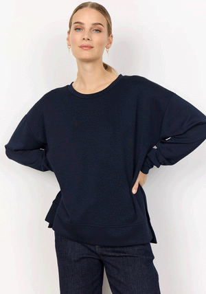 Soyaconcept Banu Soft Touch Sweatshirt, Navy
