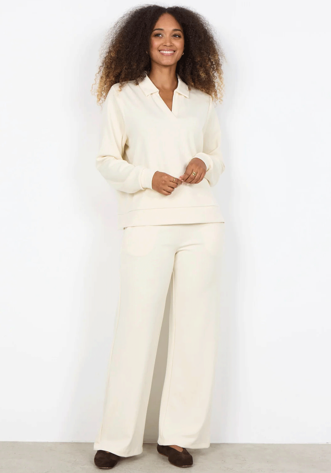 Soyaconcept Banu Collar Sweatshirt, Cream