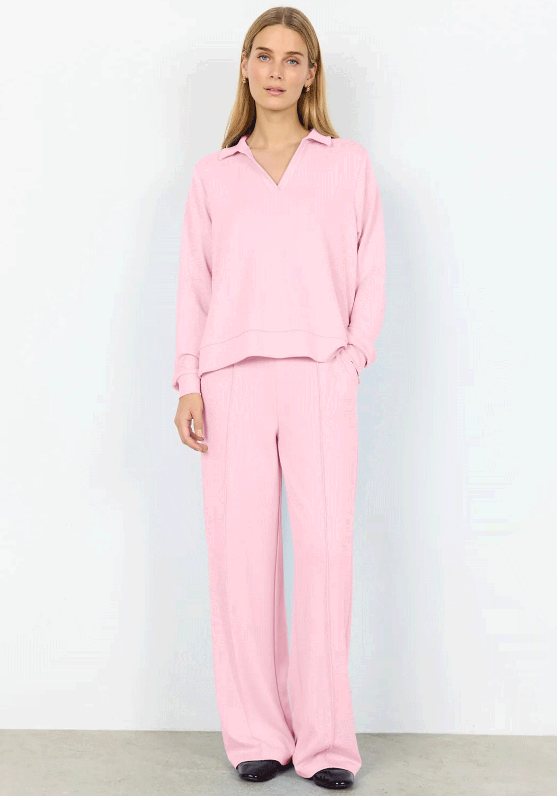 Soyaconcept Banu Collar Sweatshirt, Pink
