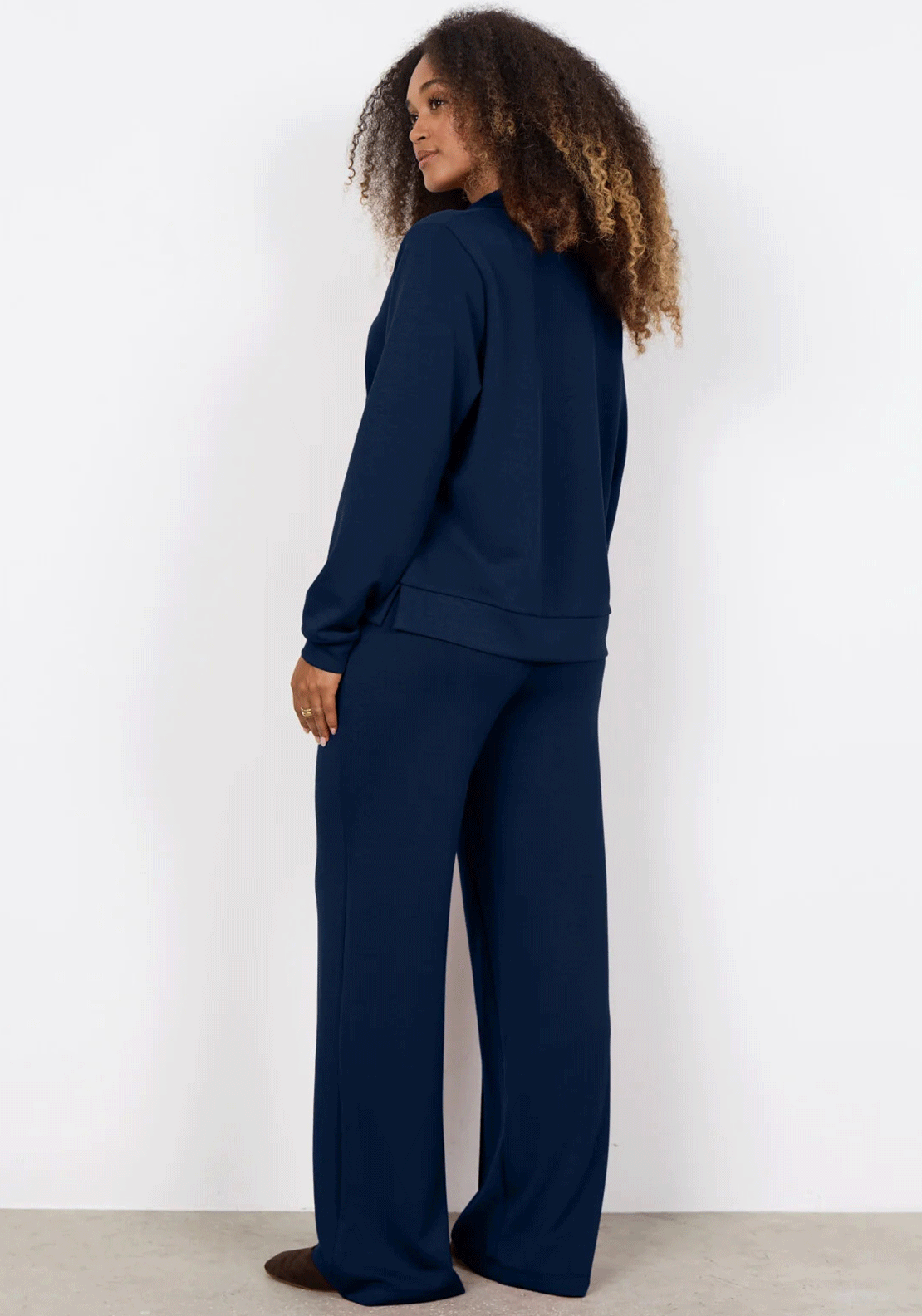 Soyaconcept Banu Collar Sweatshirt, Navy