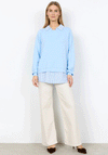 Soyaconcept Banu Shirt Trim Sweatshirt, Blue